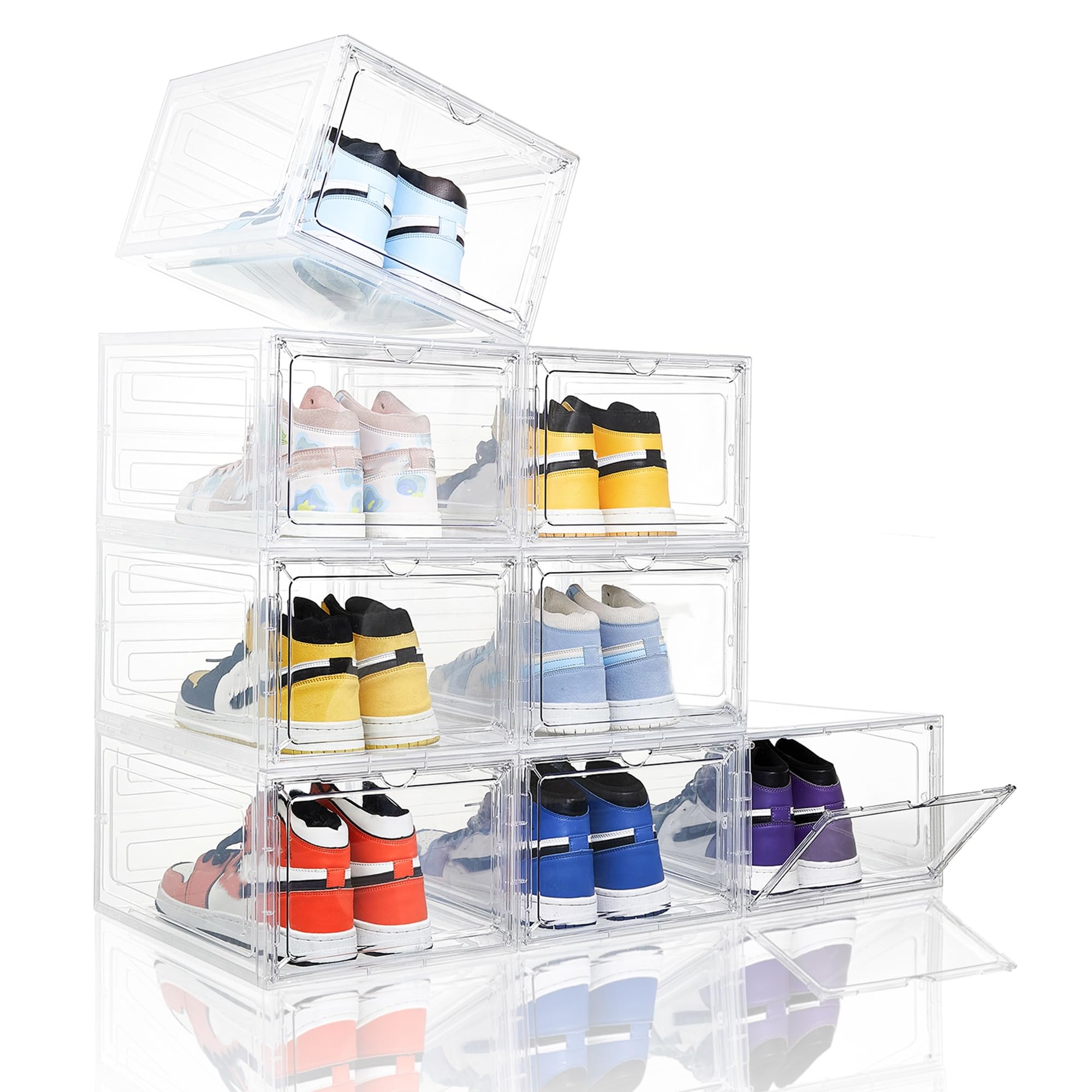 Amazon.com: Attelite Clear Shoe Box, Plastic Stackable Shoe